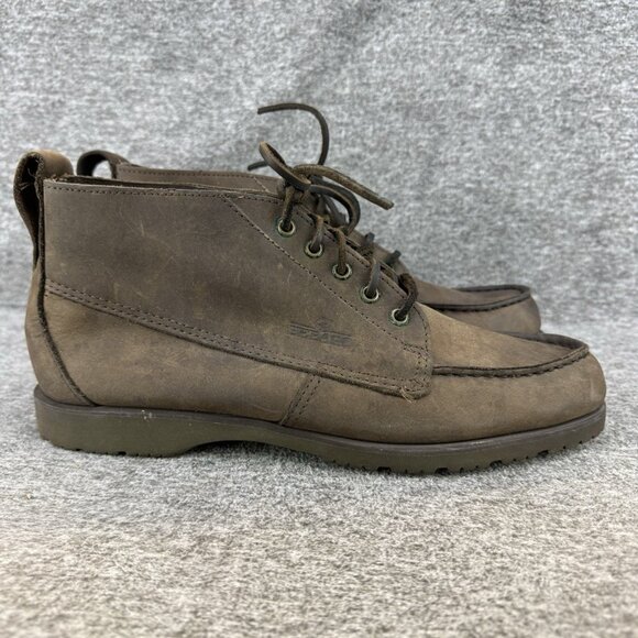 ✅Mens 8.5M Sebago Moc Toe Chukka Boots Cooktown Brown Leather Waterproof 55-987 main image 6